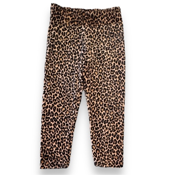 NWT White Birch Size Medium Leopard Print Cropped Leggings - Picture 1 of 5
